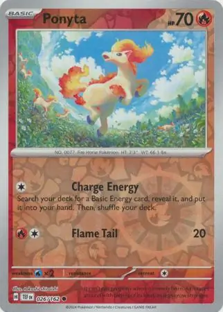 026/162 Ponyta TEF Common Reverse Holo