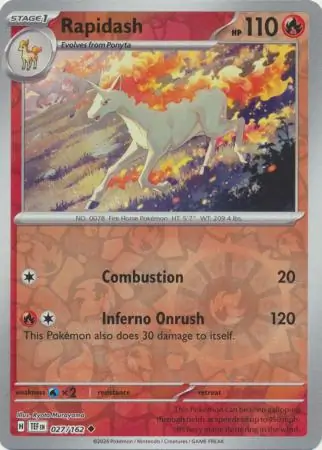 027/162 Rapidash TEF Uncommon Reverse Holo