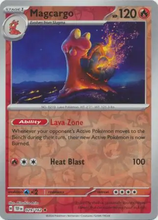 029/162 Magcargo TEF Rare Reverse Holo