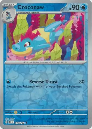 040/162 Croconaw TEF Common Reverse Holo