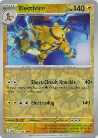 054/162 Electivire TEF Uncommon Reverse Holo