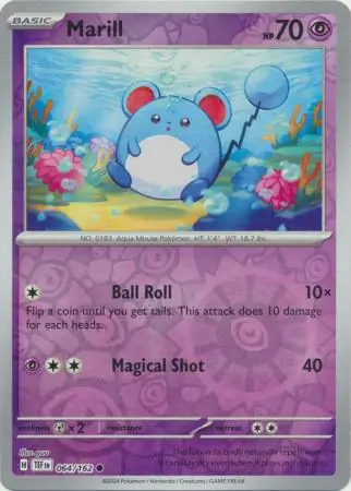 064/162 Marill TEF Common Reverse Holo