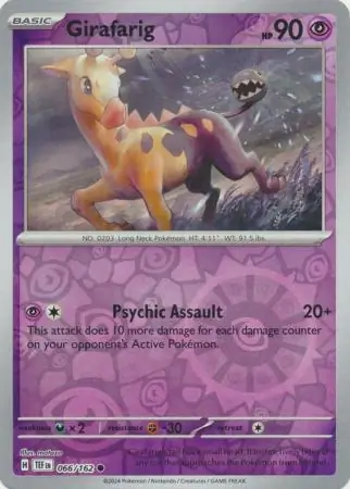 066/162 Girafarig TEF Common Reverse Holo