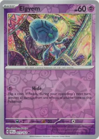 073/162 Elgyem TEF Common Reverse Holo