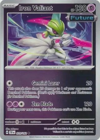 079/162 Iron Valiant TEF Uncommon Reverse Holo