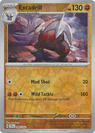 086/162 Excadrill TEF Uncommon Reverse Holo