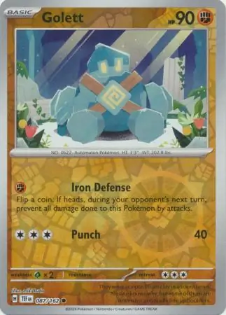 Golett Temporal Forces 087/162 Common Reverse Holo