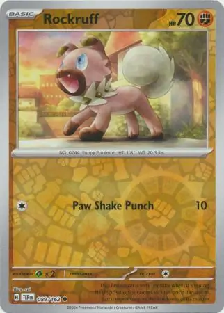 089/162 Rockruff TEF Common Reverse Holo