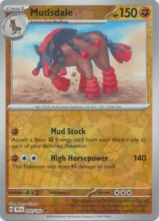 092/162 Mudsdale TEF Uncommon Reverse Holo