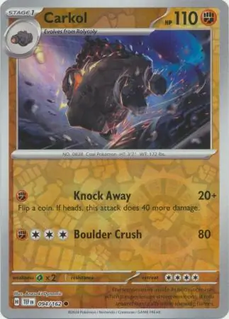 Carkol Temporal Forces 094/162 Common Reverse Holo