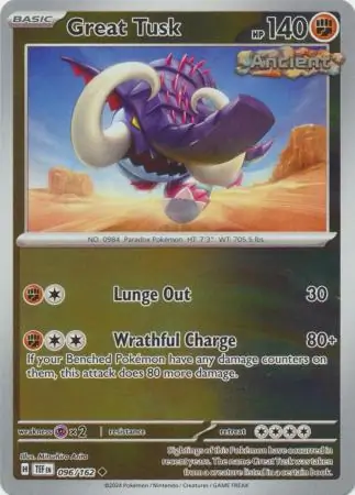 Great Tusk Temporal Forces 096/162 Uncommon Reverse Holo