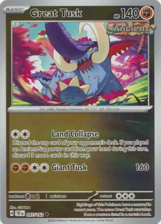 097/162 Great Tusk TEF Uncommon Reverse Holo