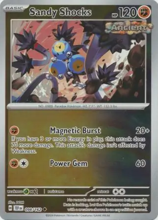 Sandy Shocks Temporal Forces 098/162 Uncommon Reverse Holo