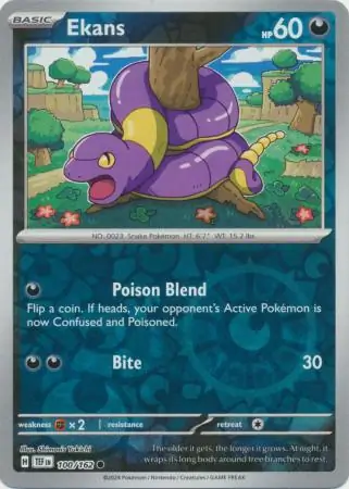 100/162 Ekans TEF Common Reverse Holo
