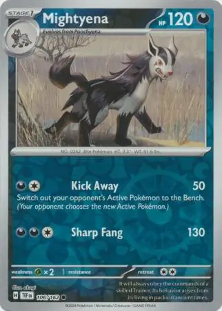 106/162 Mightyena TEF Common Reverse Holo