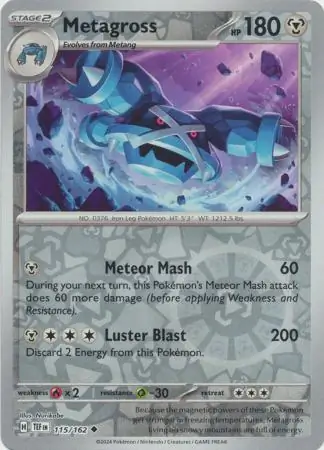 115/162 Metagross TEF Uncommon Reverse Holo