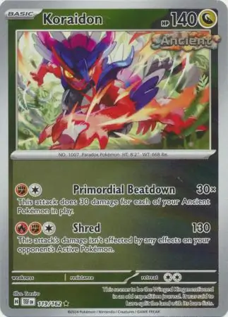 Koraidon Temporal Forces 119/162 Rare Reverse Holo
