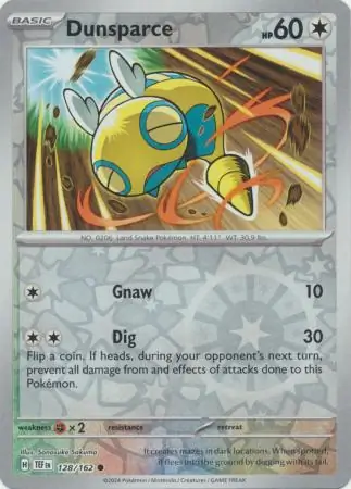 128/162 Dunsparce TEF Common Reverse Holo