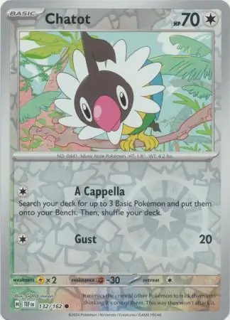 Chatot Temporal Forces 132/162 Common Reverse Holo
