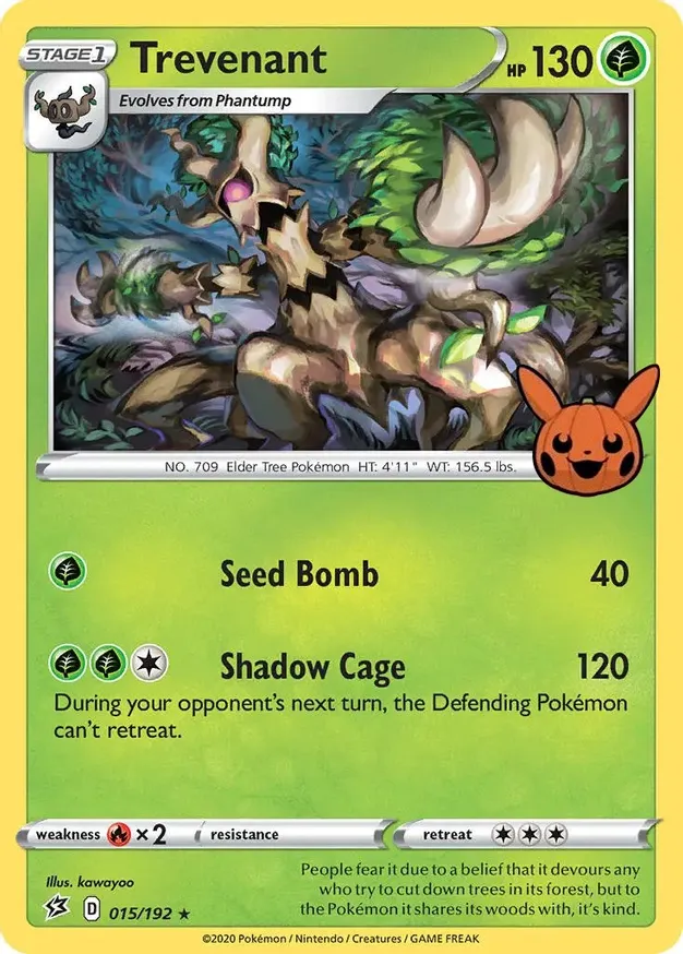 Trevenant Trick or Trade 2022 015/192 Rare Holo
