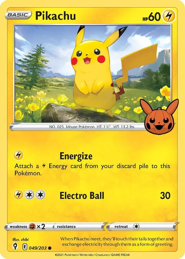 Pikachu Trick or Trade 2022 049/203 Common