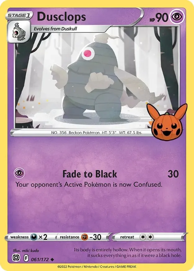 Dusclops Trick or Trade 2022 061/172 Uncommon