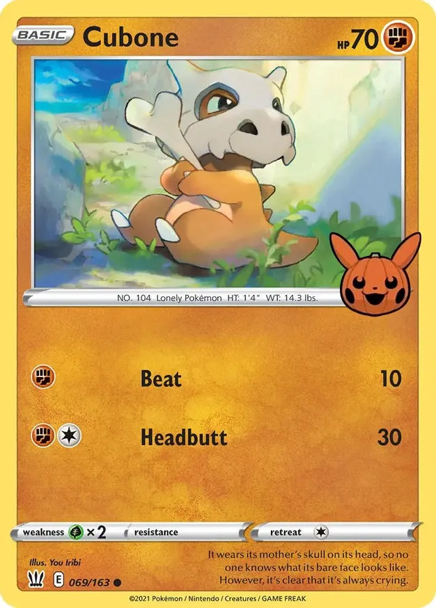 Cubone Trick or Trade 2022 069/163 Common