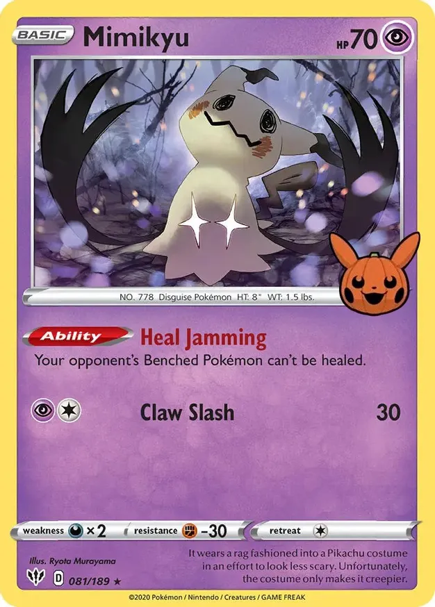 Mimikyu Trick or Trade 2022 081/189 Rare Holo