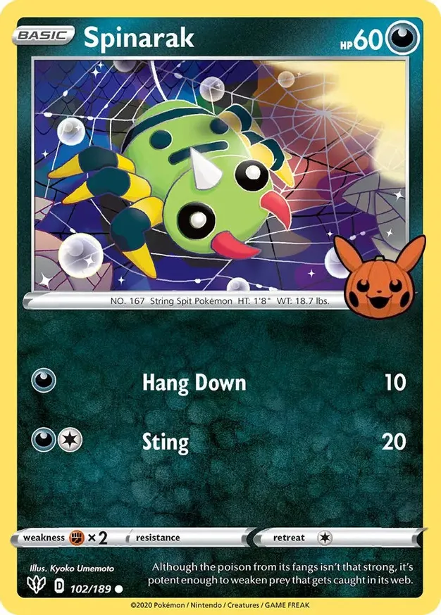 Spinarak Trick or Trade 2022 102/189 Common