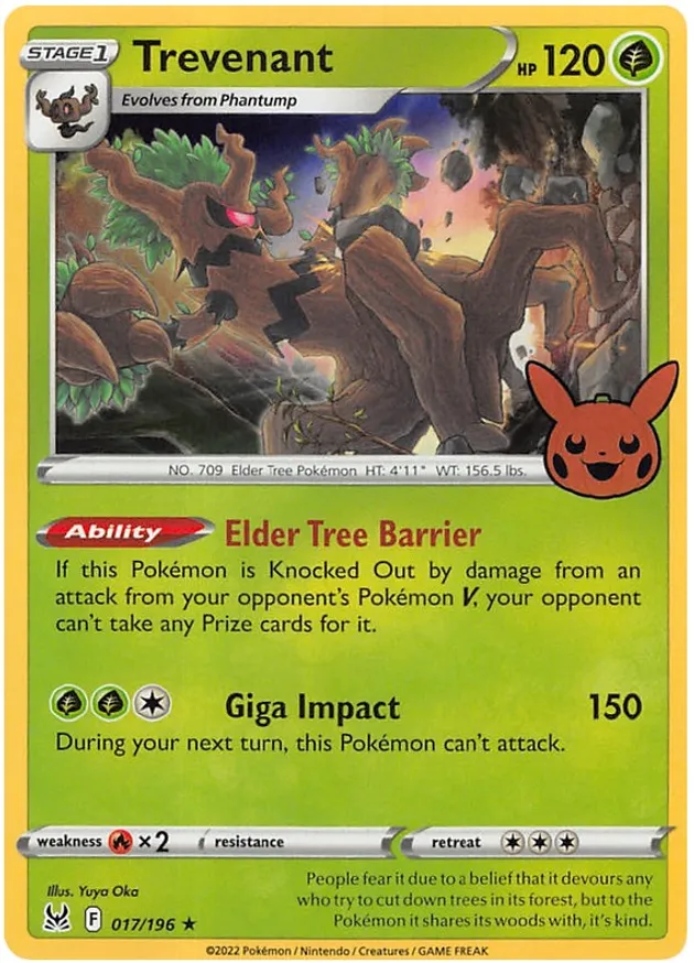 Trevenant Trick or Trade 2023 017/196 Rare Holo