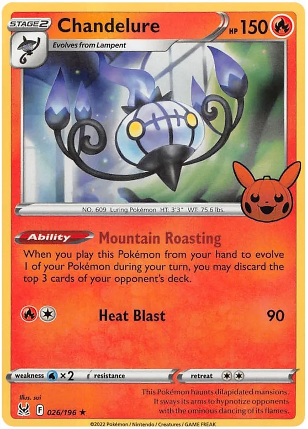 Chandelure Trick or Trade 2023 026/196 Rare Holo