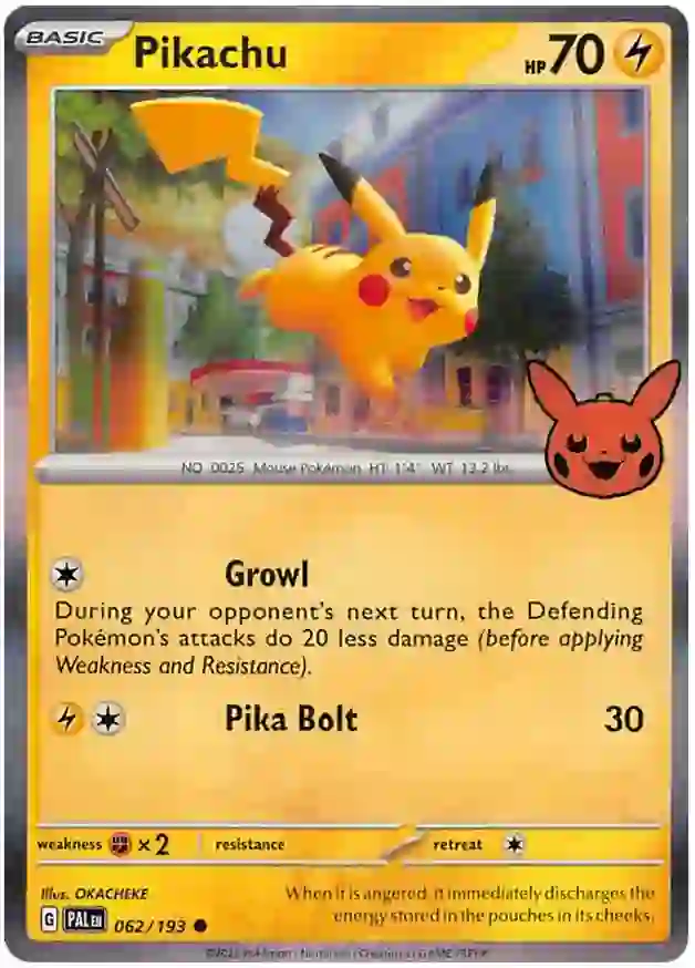 Pikachu Trick or Trade 2023 062/193 Common Holo