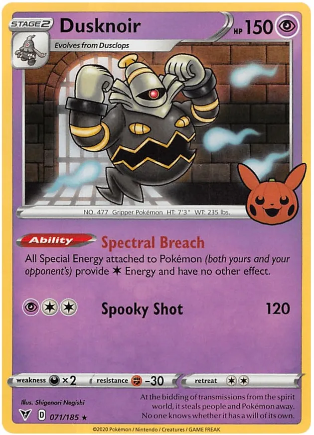 Dusknoir Trick or Trade 2023 071/185 Rare Holo