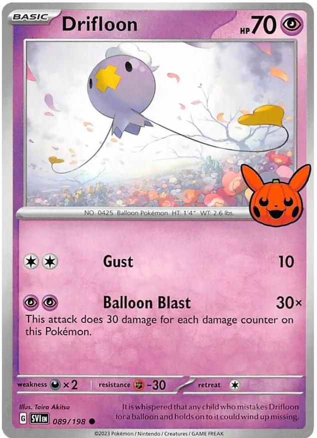 Drifloon Trick or Trade 2023 089/198 Common