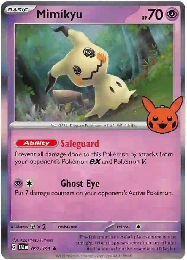Mimikyu Trick or Trade 2023 097/193 Rare Holo