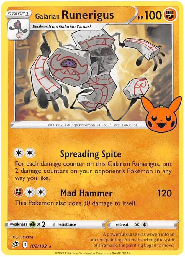 Galarian Runerigus Trick or Trade 2023 102/192 Rare