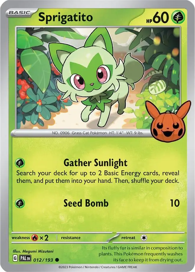 Sprigatito Trick or Trade 2024 012/193 Common