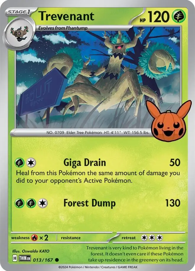 Trevenant Trick or Trade 2024 013/167 Common
