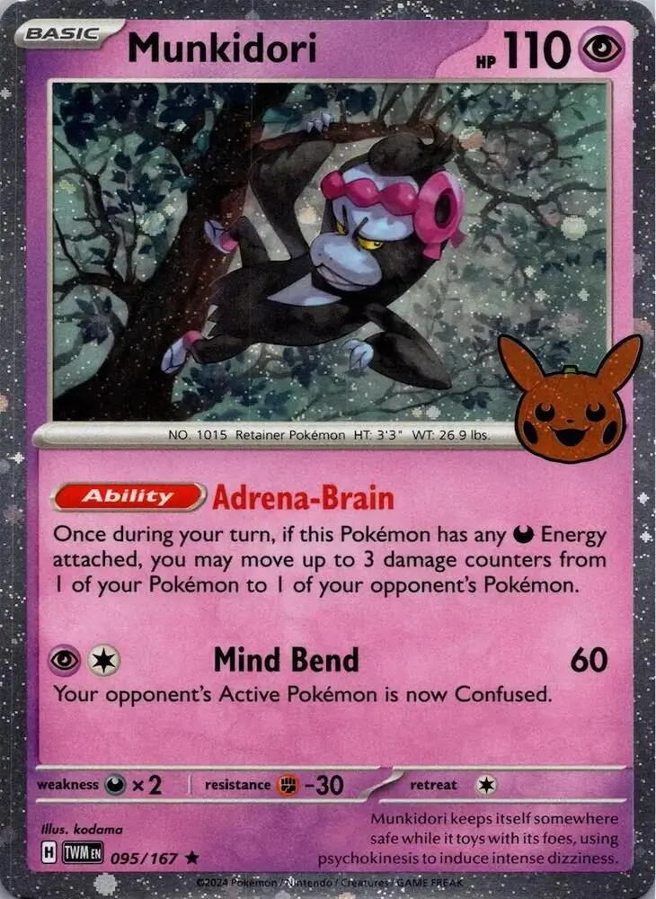 Munkidori Trick or Trade 2024 095/167 Rare Holo