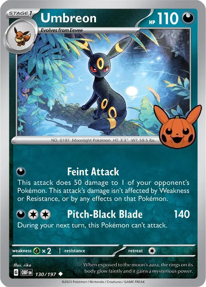 Umbreon Trick or Trade 2024 130/197 Uncommon