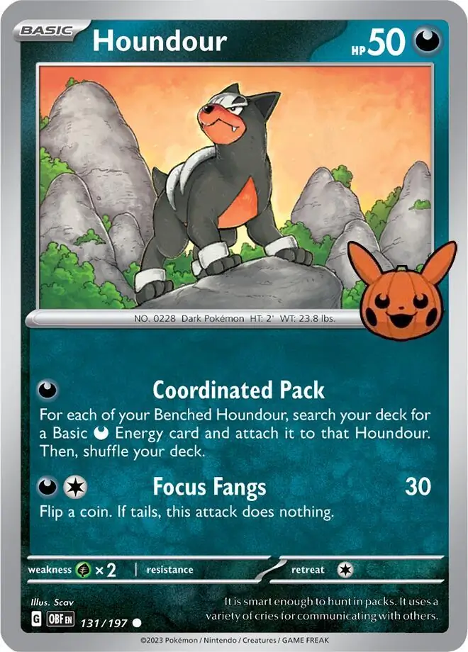 Houndour Trick or Trade 2024 131/197 Common