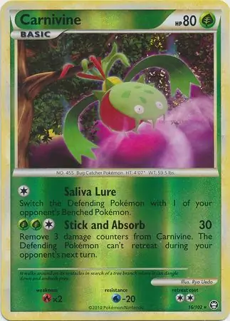 16/102 Carnivine TM Rare Reverse Holo