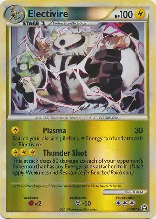 20/102 Electivire TM Rare Reverse Holo