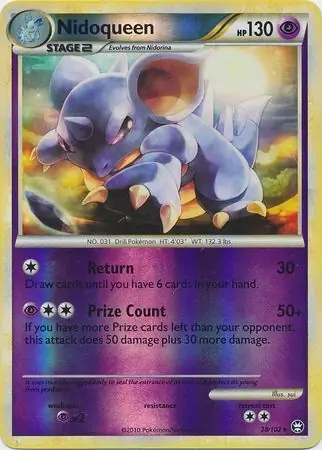 28/102 Nidoqueen TM Rare Reverse Holo