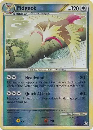 29/102 Pidgeot TM Rare Reverse Holo