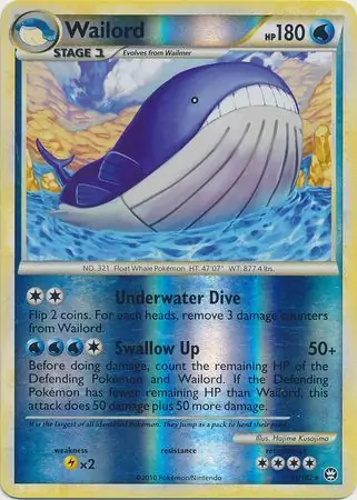 31/102 Wailord TM Rare Reverse Holo
