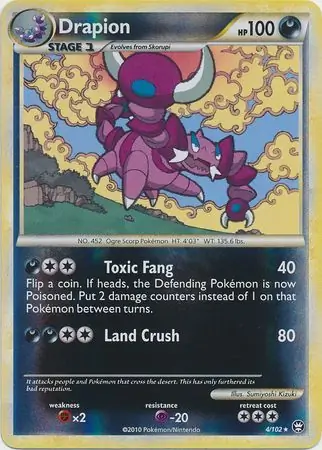 4/102 Drapion TM Rare Holo Reverse Holo