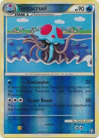 50/102 Tentacruel TM Uncommon Reverse Holo