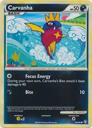 59/102 Carvanha TM Common Reverse Holo