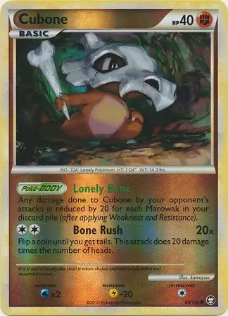 60/102 Cubone TM Common Reverse Holo